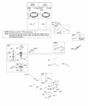 Alternator Controls Electric Starter Ignition Spring-Governor Diagram and Parts List for 283H07-0105-E1  Briggs and Stratton Engine